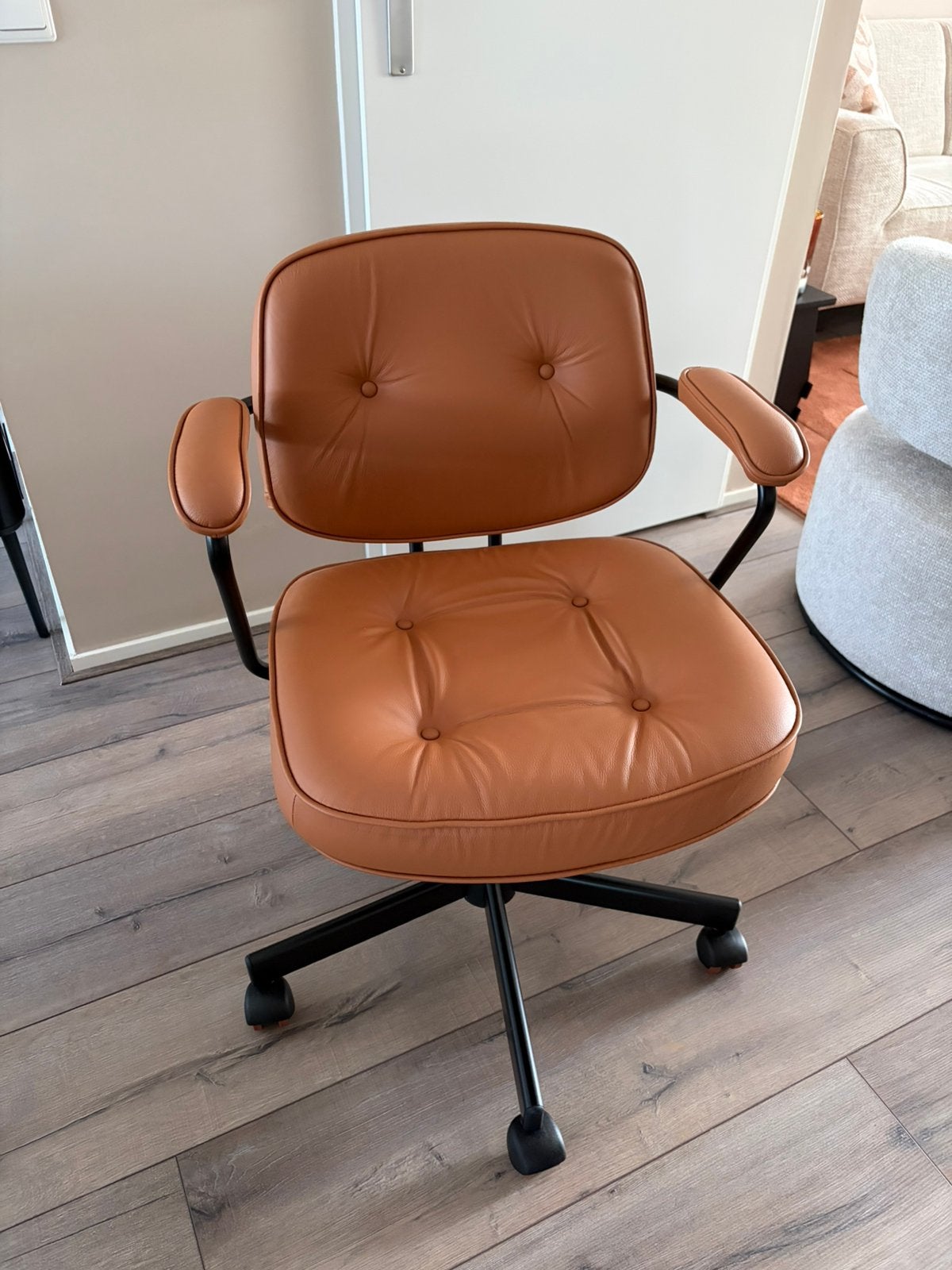 IKEA Alefjäll Bureaustoel - Grann Goudbruin / Leer, Ophalen, Bruin, Nieuw, Ergonomisch