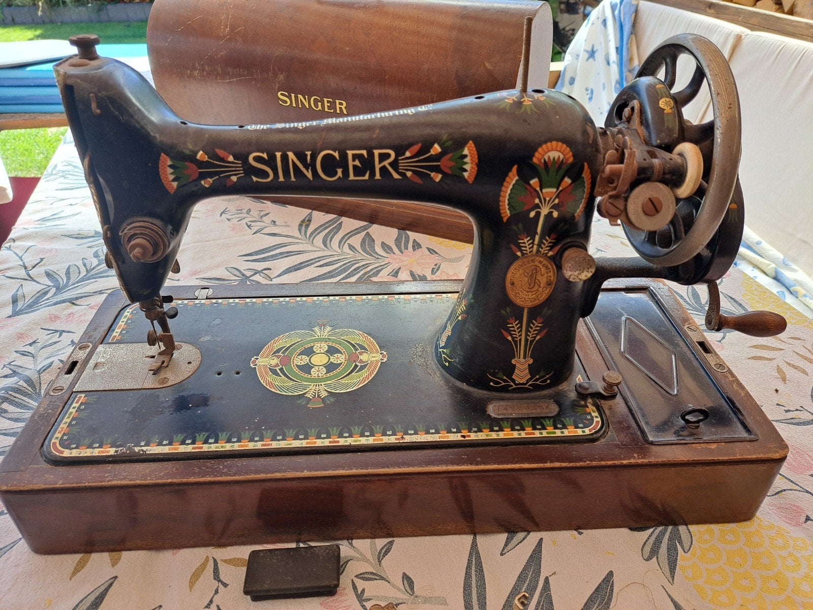 antieke singer naaimachine 1926, Ophalen