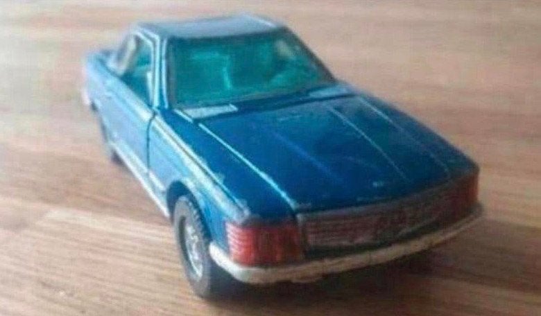 Corgi Toys 393 Mercedes-Benz 350 SL – Whizzwheels, Hobby en Vrije tijd, Ophalen of Verzenden, Gebruikt, Auto, Corgi