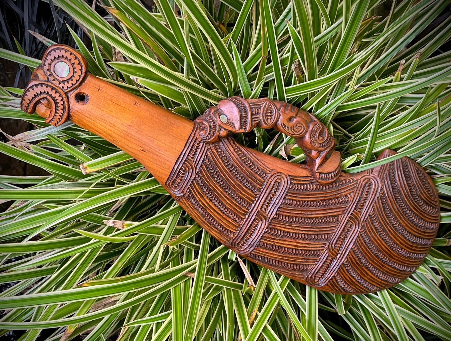 Maori houtsnijwerk Nieuw Zeeland New Zealand Tiki Rotorua NZ, Ophalen of Verzenden