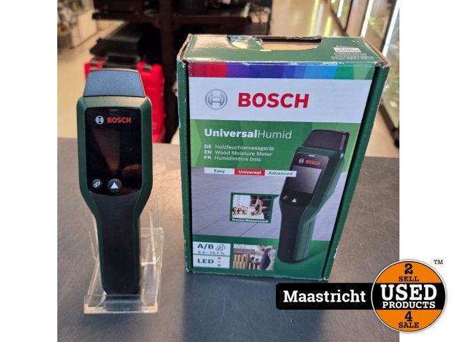 Bosch UniversalHumid - Vochtmeter | Nwpr 30 Euro, Bosch, Zo goed als nieuw, Support@bosch.com, Robert Bosch GmbH
Robert-Bosch-Platz 1
70839 Gerlingen-SchillerhÃ¶he
Germany