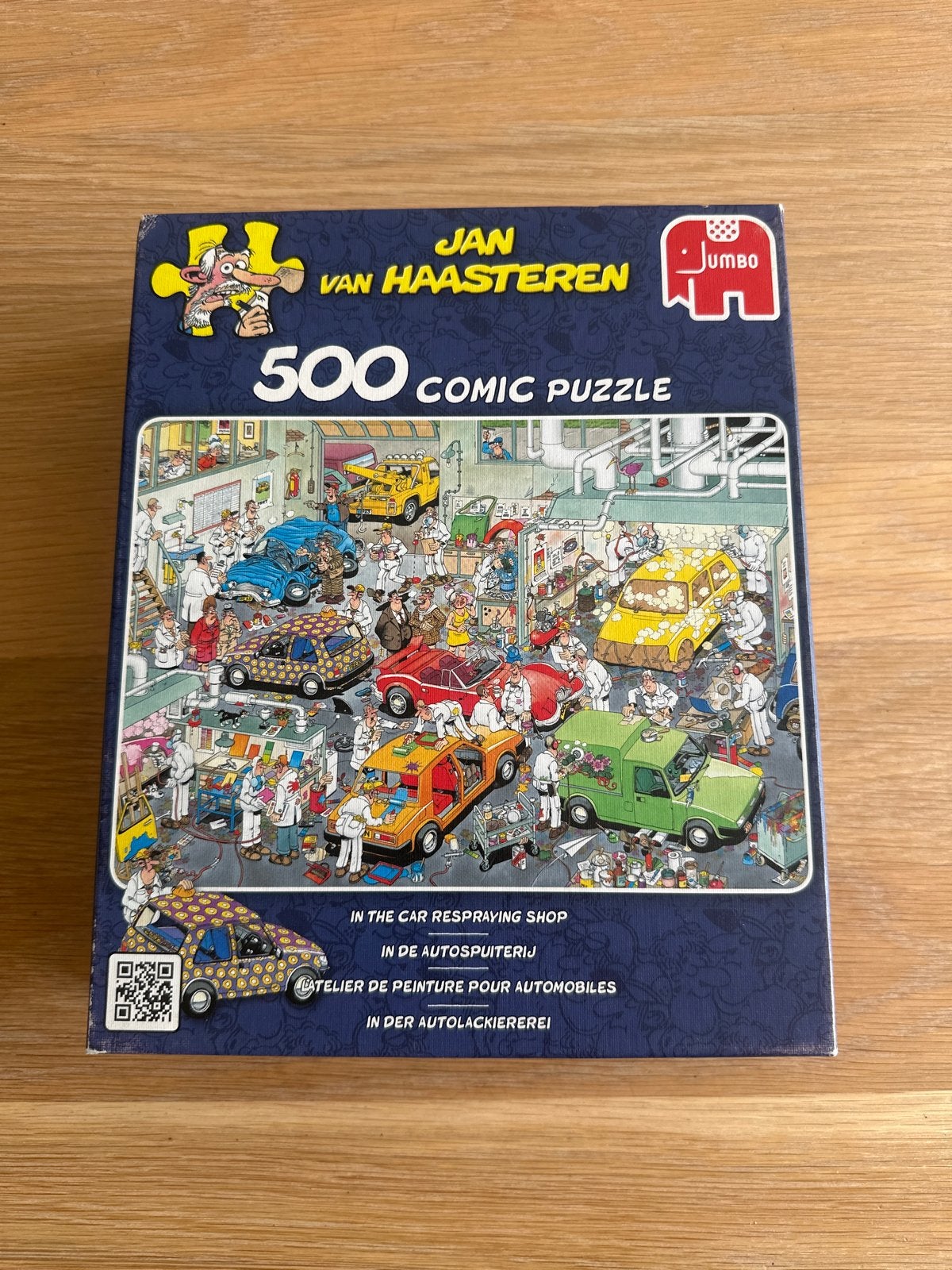 Jan van Haasteren 500 stukjes - In de autospuiterij, Ophalen, Minder dan 500 stukjes, Zo goed als nieuw, Legpuzzel