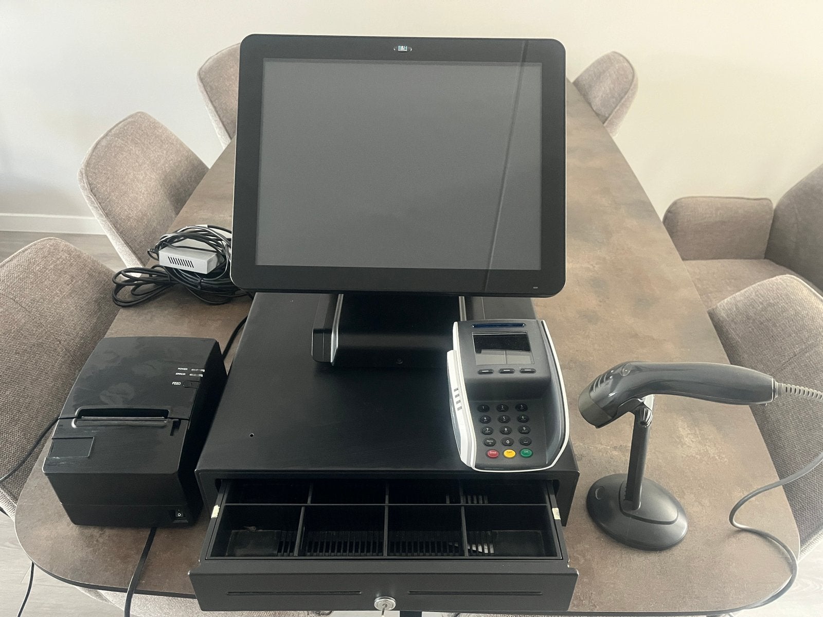 Touchscreen kassasysteem + lade, scanner, printer en pin, Ophalen, Overige typen