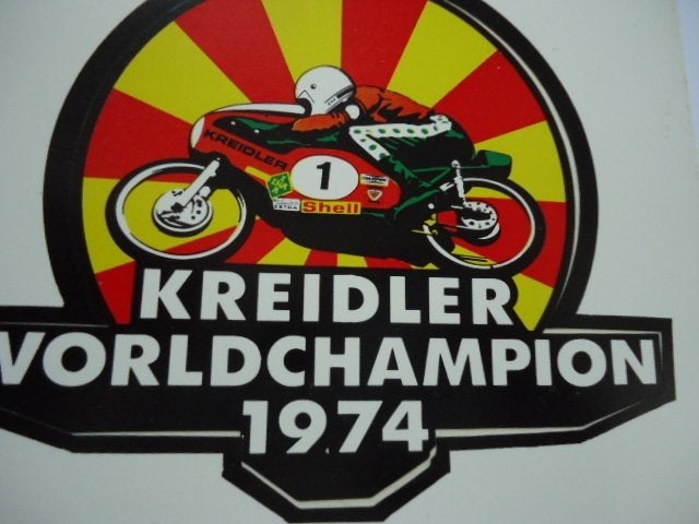 sticker 1974 KREIDLER Worldchampion van veen Kessel Henk, Verzamelen, Verzenden, Zo goed als nieuw