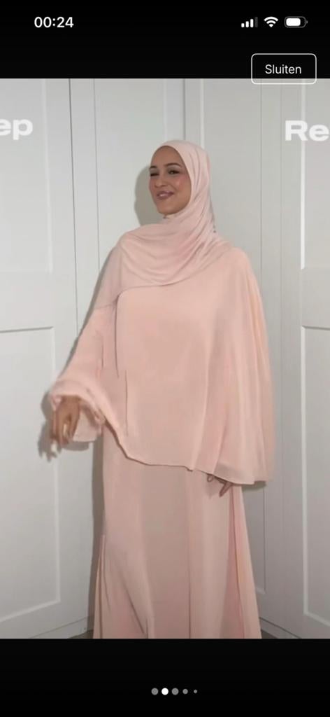Hm H&M viral cape dress zara pink, Ophalen of Verzenden, Nieuw, Roze, Boven de knie
