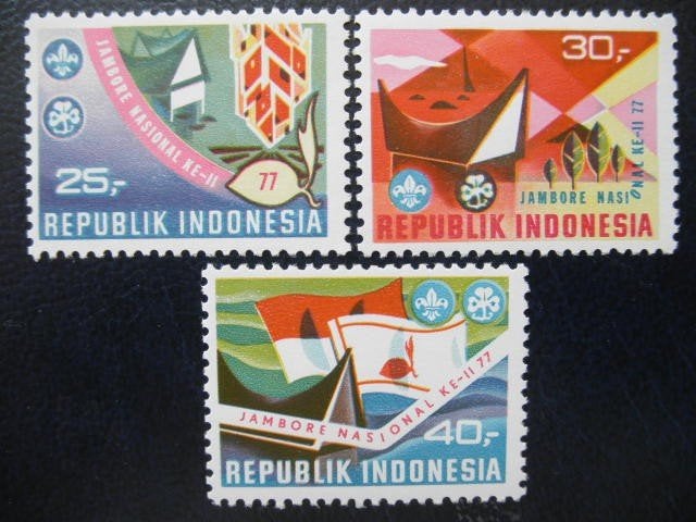 Postzegels Indonesië 1977 scouting - cw. 4,50 postfris., Ophalen of Verzenden, Postfris, Zuidoost-Azië