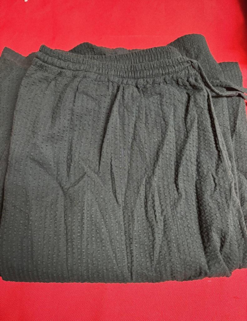 Disturbia Rian Seersucker Straight leg trousers m40 broek, Kleding | Dames, Maat 38/40 (M), Zwart, Nieuw, Ophalen of Verzenden