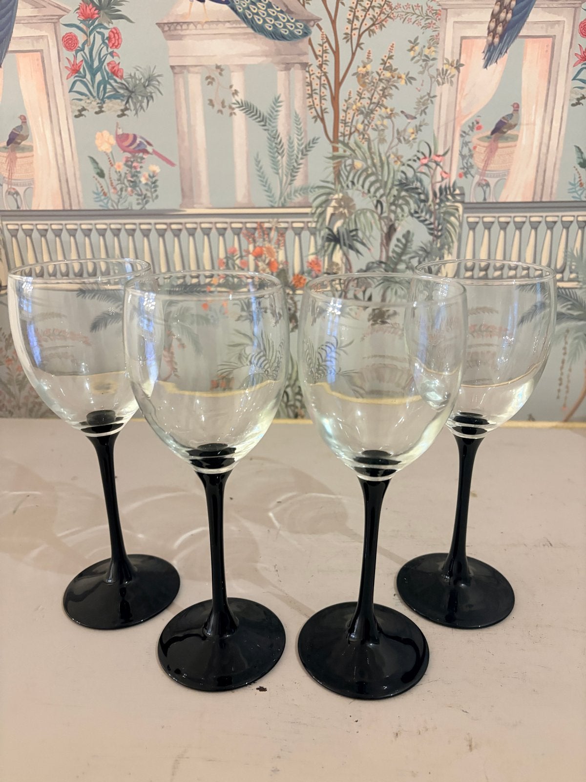 Vintage Luminarc 'Domino' Wijnglazen - Set van 4, Ophalen of Verzenden
