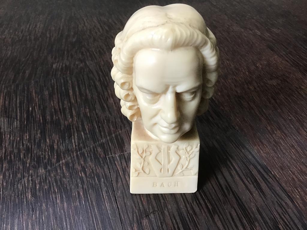Buste van Bach - gesigneerd A. Santini, Antiek en Kunst, Ophalen of Verzenden