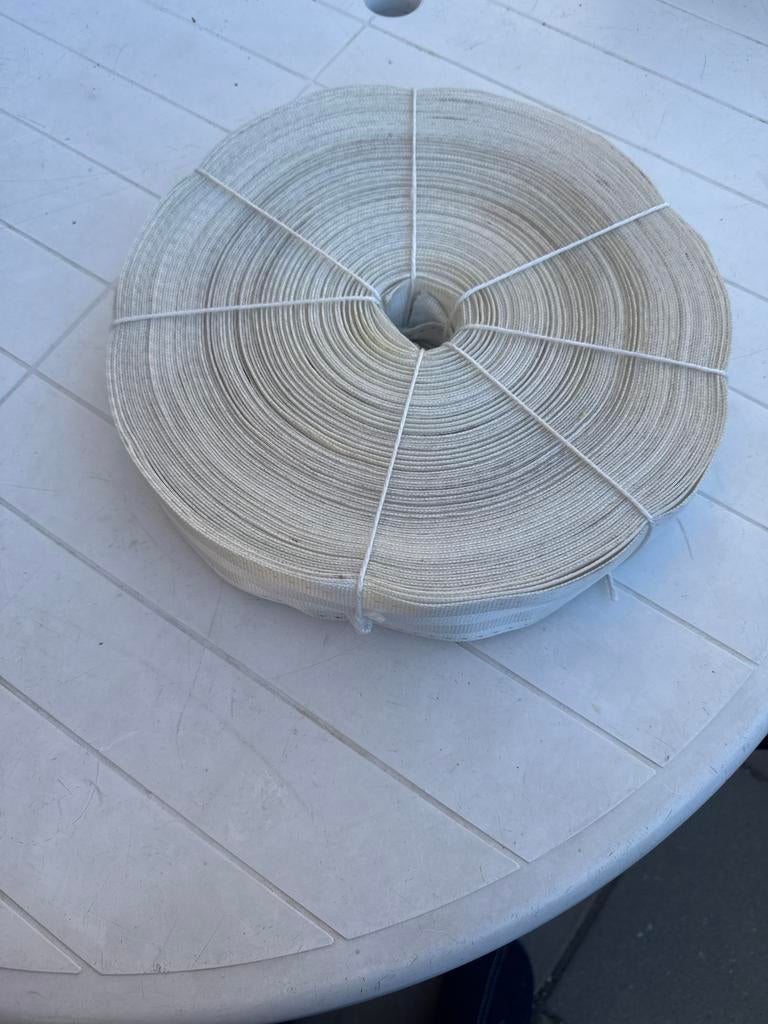 Stevige nylon band - 51 meter lang, Hobby en Vrije tijd, Stoffen en Lappen, Wit, Ophalen of Verzenden, Polyester, Minder dan 30 cm