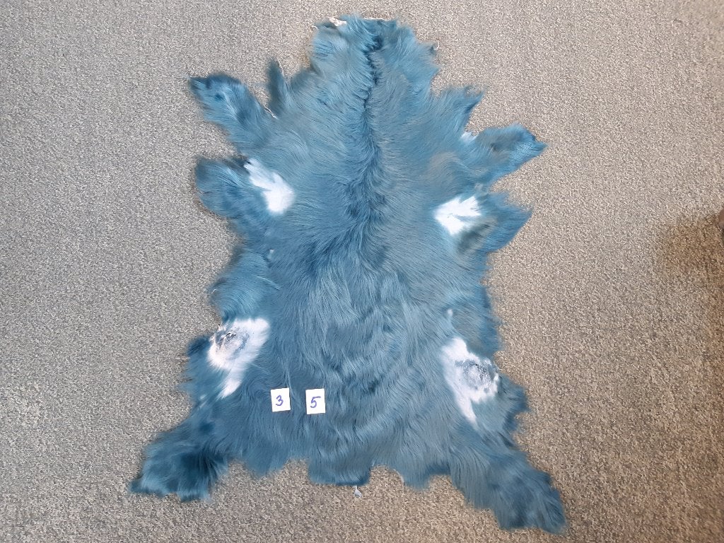 Schapenvel Vachten Chekiang Lam Turquoise Prachtige huiden, 50 cm, 30 cm, Nieuw, Ophalen of Verzenden