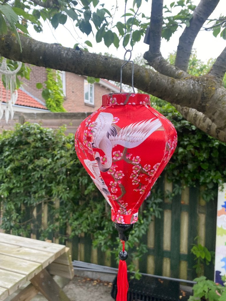 Vietnamese Lampion Handgemaakt, Overige stijlen, Nieuw, Ophalen of Verzenden, Rood