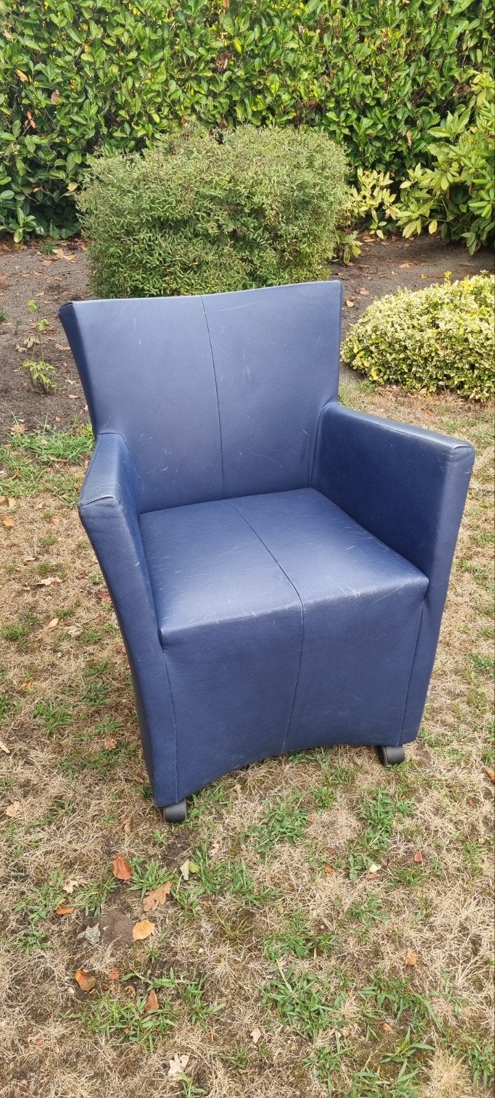 Twee blauwe zit stoelen, Ophalen, Gebruikt, Blauw, Twee