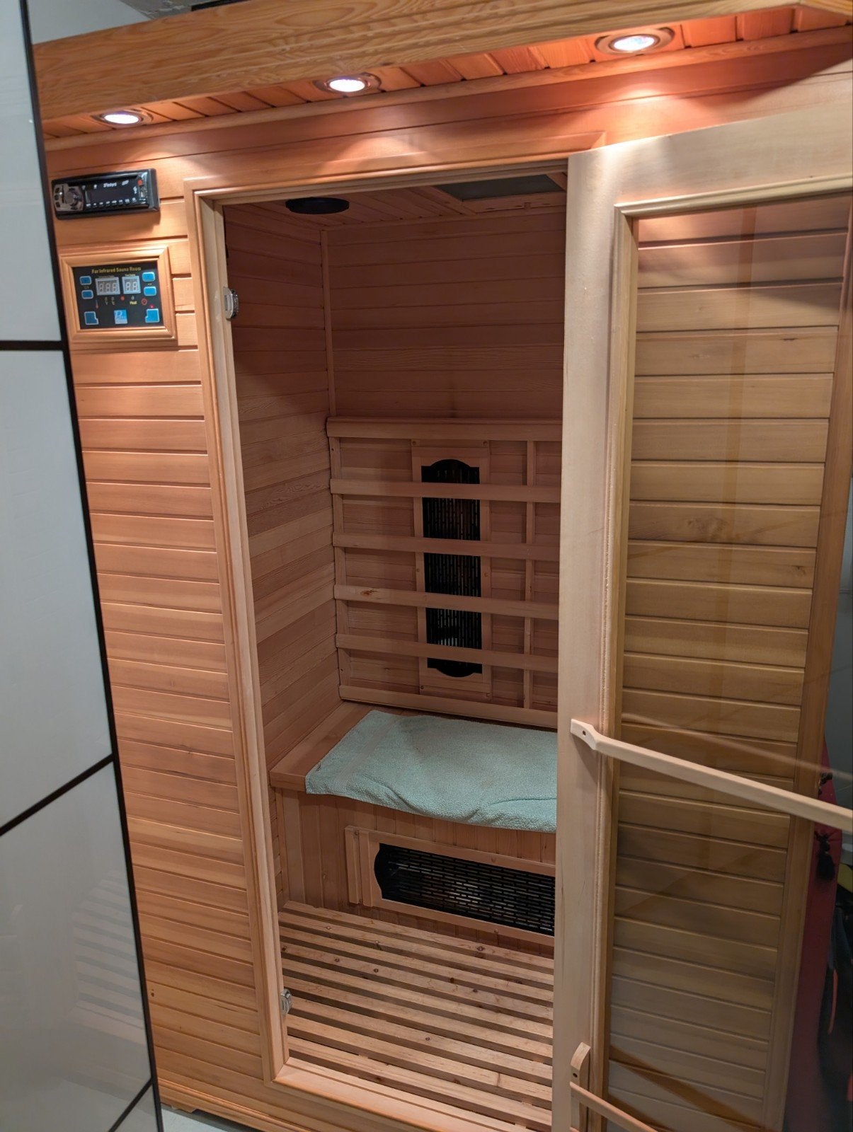 Infrarood sauna - Zo goed als nieuw 190 x 120 x 100 cm, Sport en Fitness, Ophalen, Zo goed als nieuw, Infrarood, Complete sauna