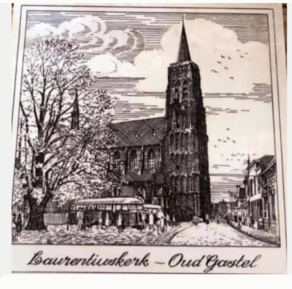 Wandtegel Laurentiuskerk Oud Gastel (15x15), Ophalen of Verzenden