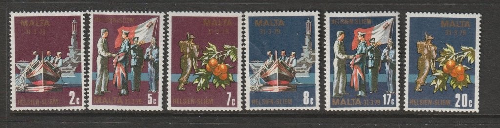 TSS Kavel 340133 Malta   pf minr 588-593, Ophalen, Malta, Postfris