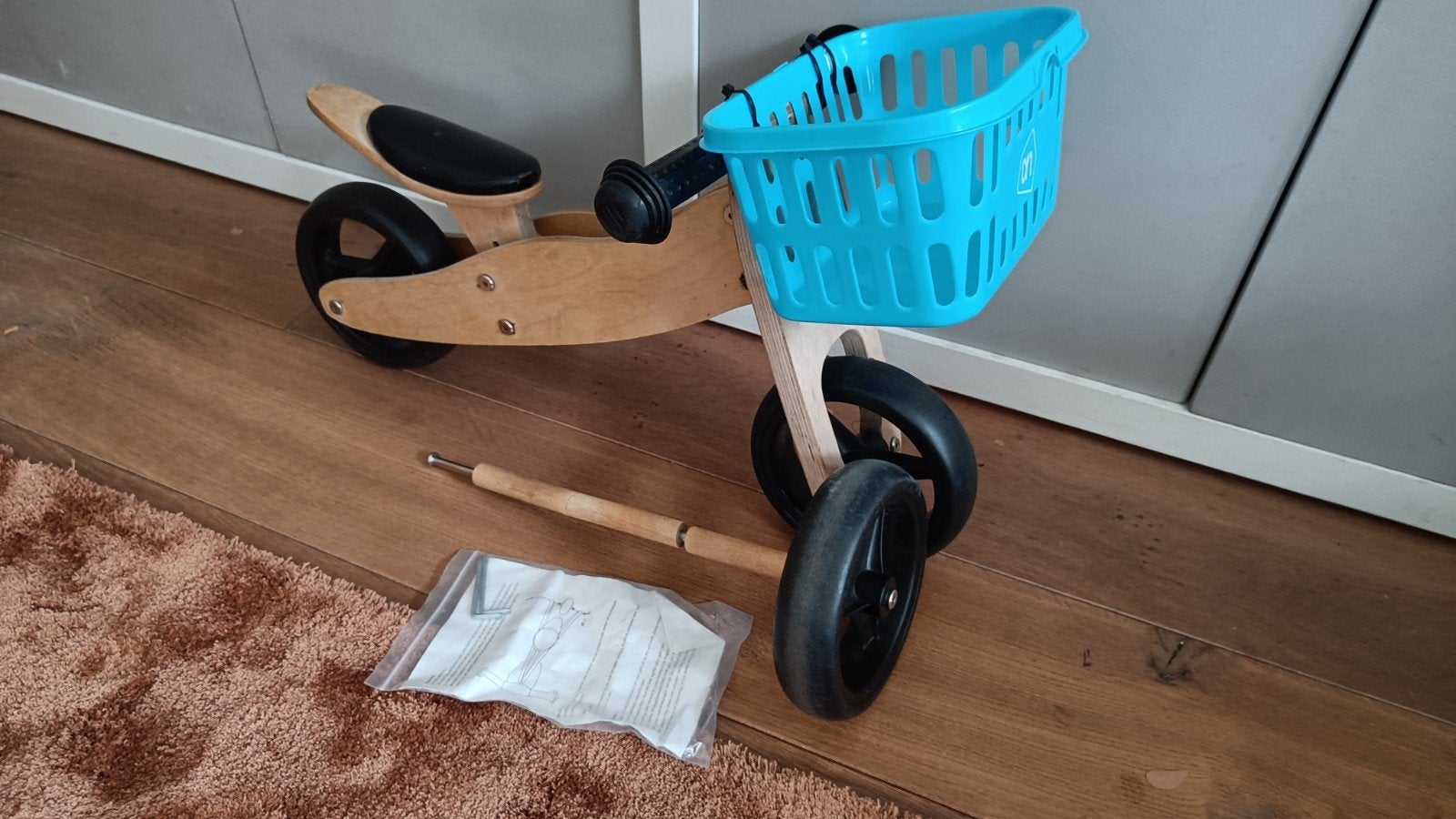 Prénatal Houten loopfiets/driewieler - verstelbaar, Fietsen en Brommers, Fietsen | Driewielers, Ophalen, Gebruikt, Verstelbare zitting