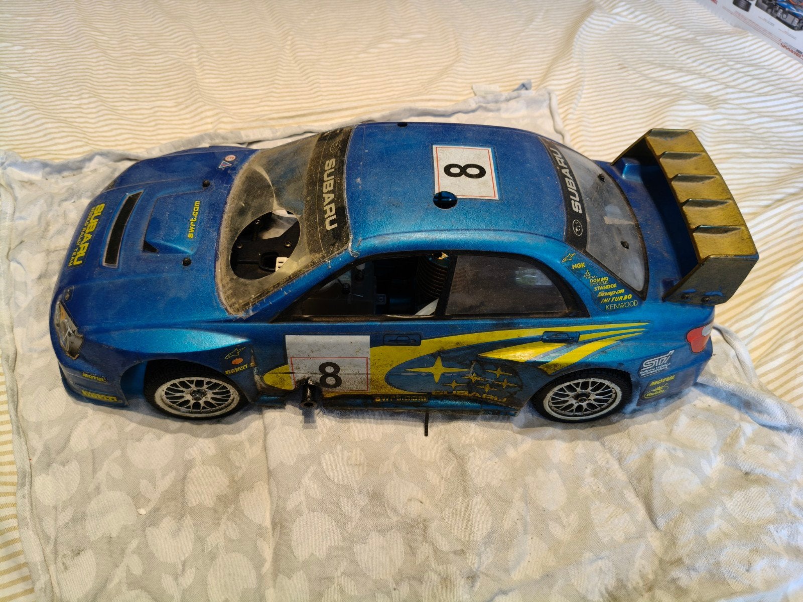 Kyosho pure ten alpha GP met Subaru Impreza body, Gebruikt, Ophalen of Verzenden, Schaal 1:10, Auto onroad