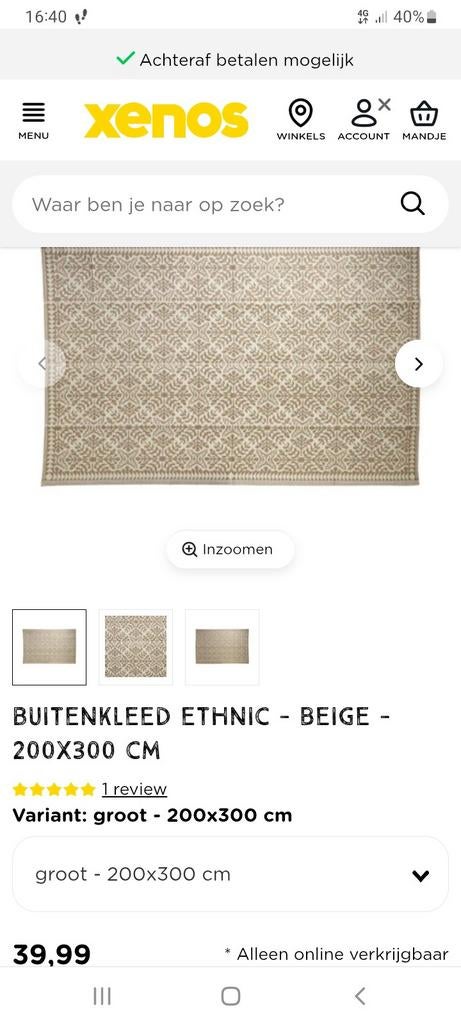 Buitenkleed, Ophalen of Verzenden, Zo goed als nieuw