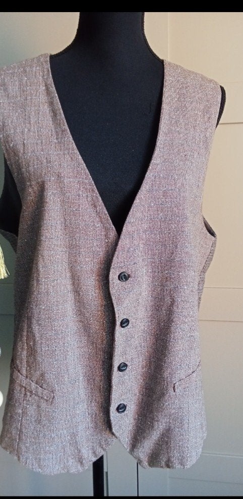 Heren gilet in twee kleuren bruin, boeren pet steek, Ophalen of Verzenden, Nieuw