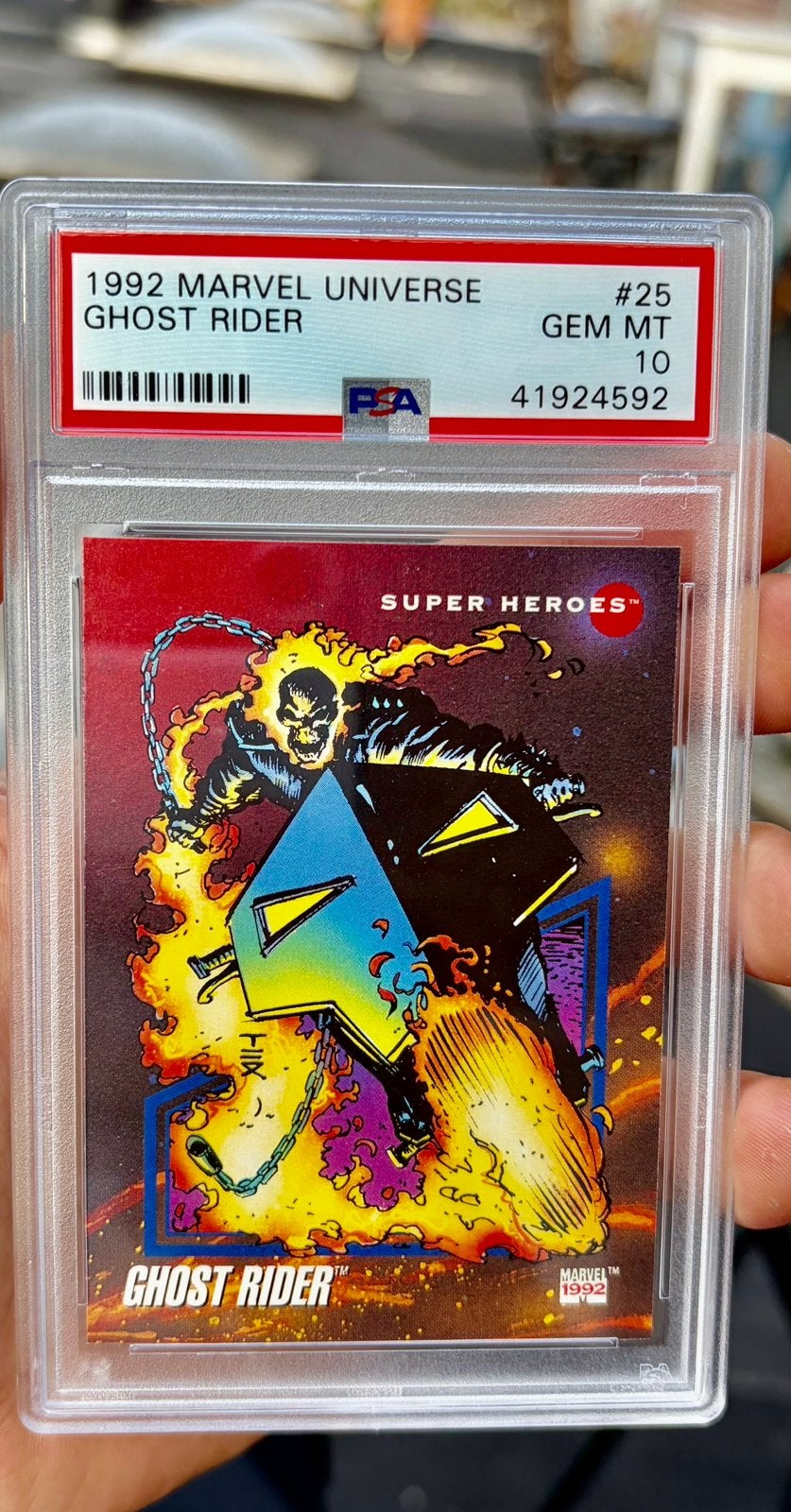 Ghostrider PSA 10  Marvel Universe - Impel 1992 - pop 34, Ophalen of Verzenden, Zo goed als nieuw