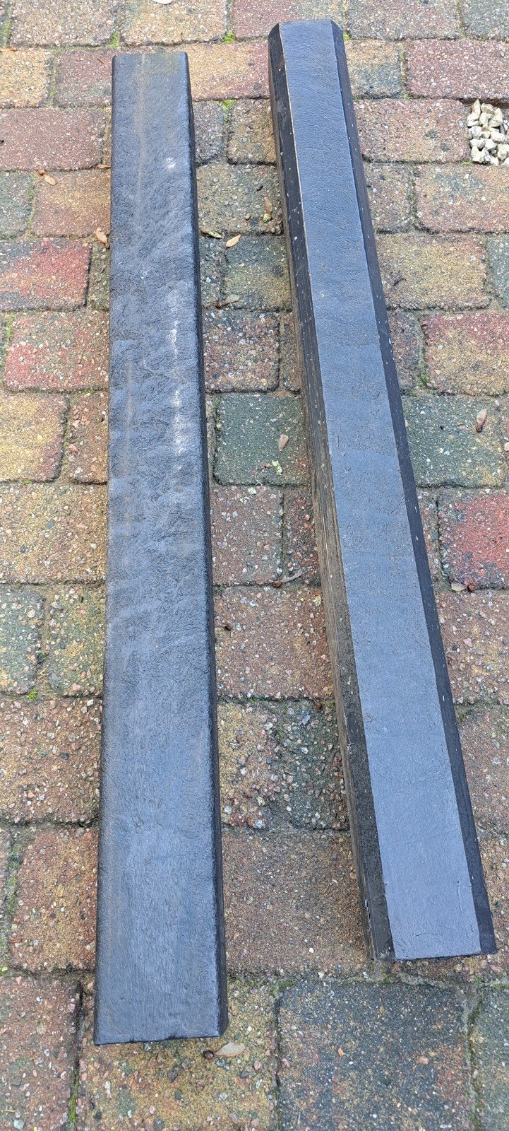Zwarte kunststof balken, gebruikt, diverse lengtes, Ophalen, Gebruikt, Overige typen, 50 mm of meer