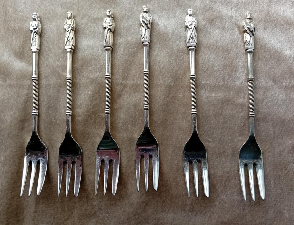 Gebaksvorkjes apostelen 6x, Antiek en Kunst, Ophalen of Verzenden