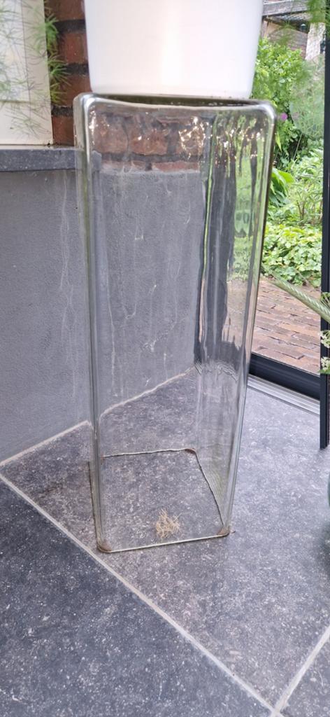 Glazen plantenstandaard, rechthoekig, Ophalen, Gebruikt, Overige kleuren, Glas