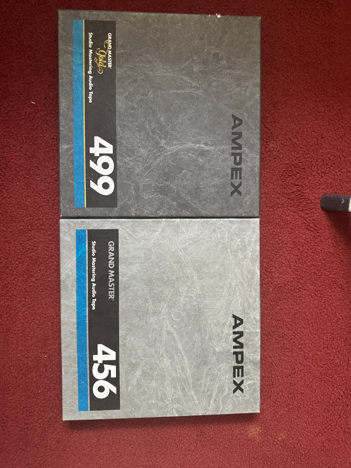 2 x super studio tape on reel : ampex 456 + 499 half inch, Ophalen of Verzenden, Onderdeel