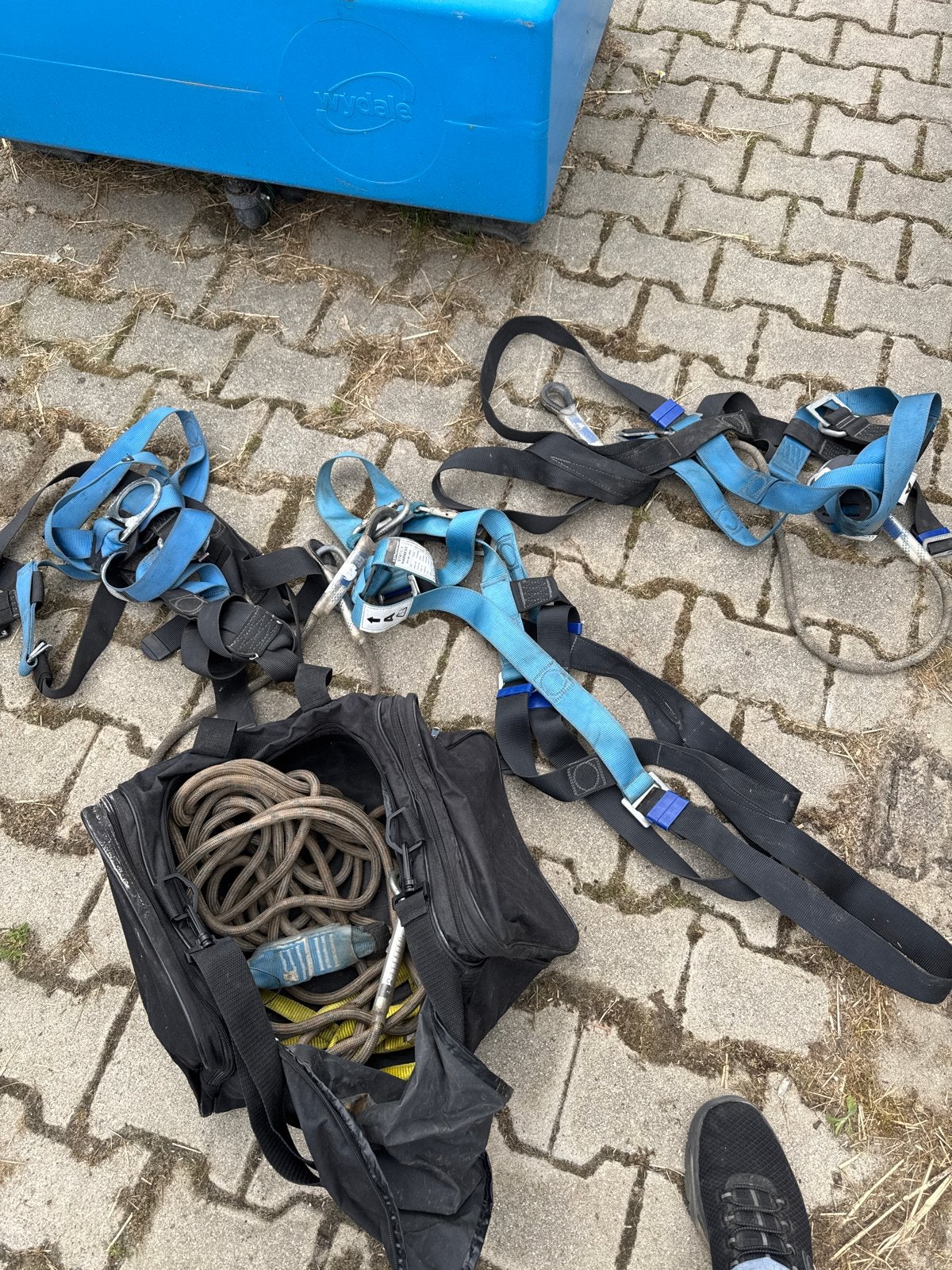 Klimharnas en touwset - XSPlatforms STATIC II HARNESS, Sport en Fitness, Klimsport, Ophalen of Verzenden, Gebruikt, Klimsport-accessoire