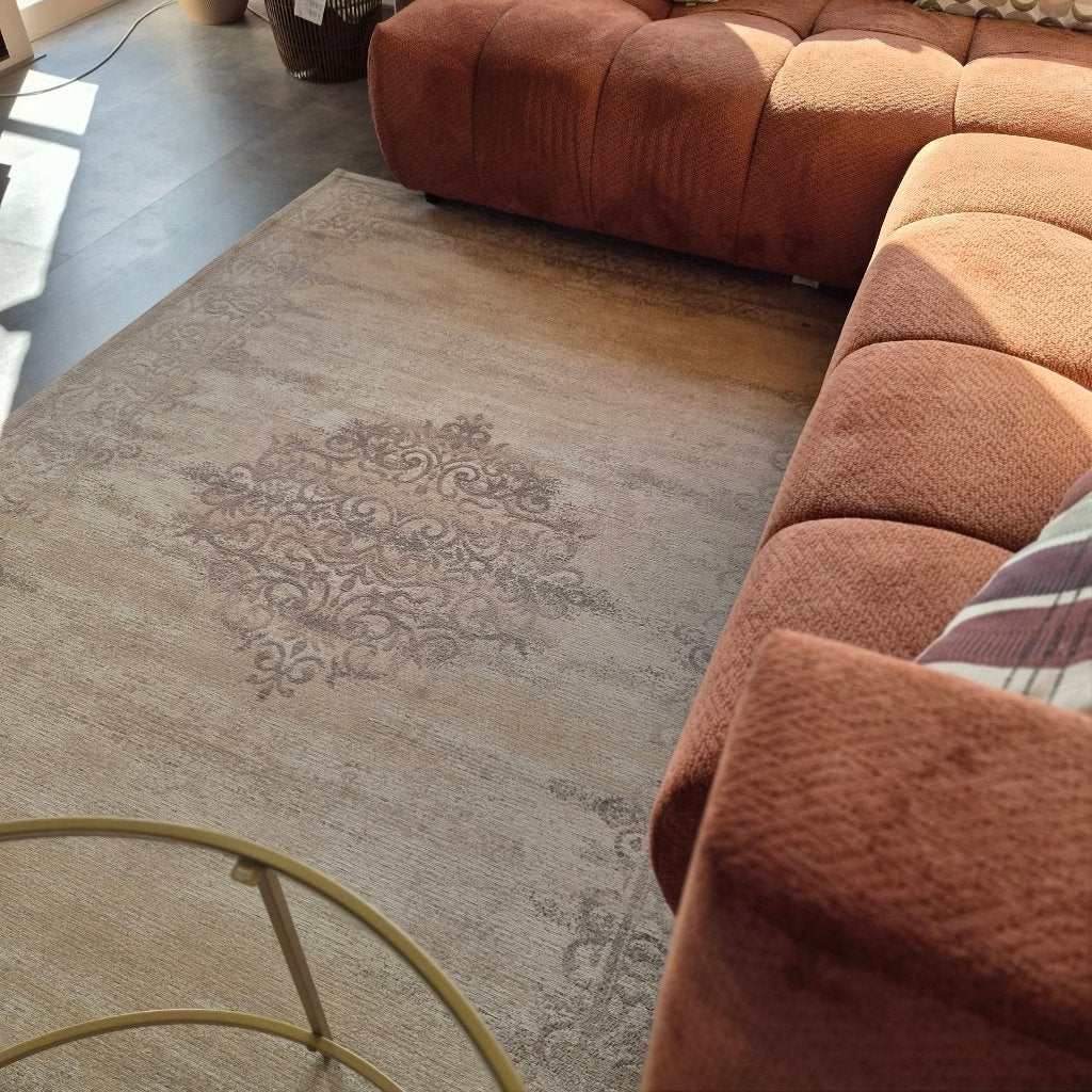 Vloerkleed Adel Medaillon - Beige 160 x 230 cm, Ophalen, Gebruikt, Bruin, 150 tot 200 cm