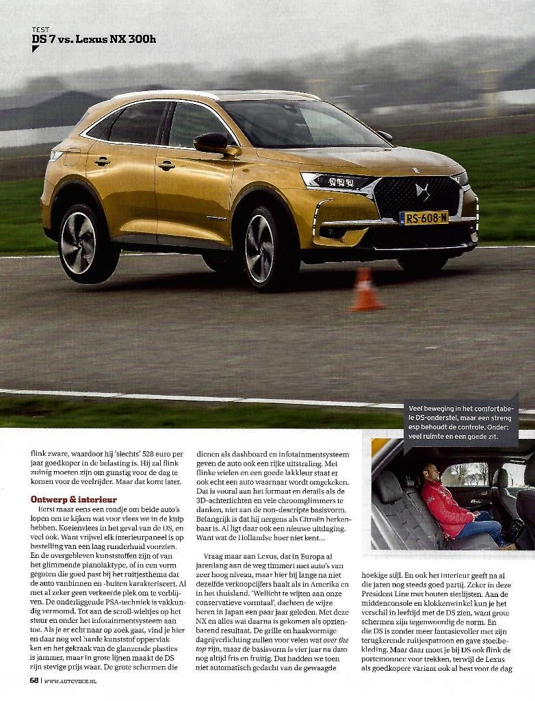 Autovisie dubbeltest Citroen DS 7 en Lexus NX 300h, Ophalen of Verzenden, Gelezen, Citroën