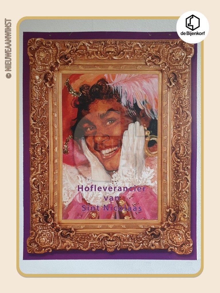 Nostalgisch Bijenkorf reclamebord Piet Hofleverancier - 90cm, Verzenden, Zo goed als nieuw