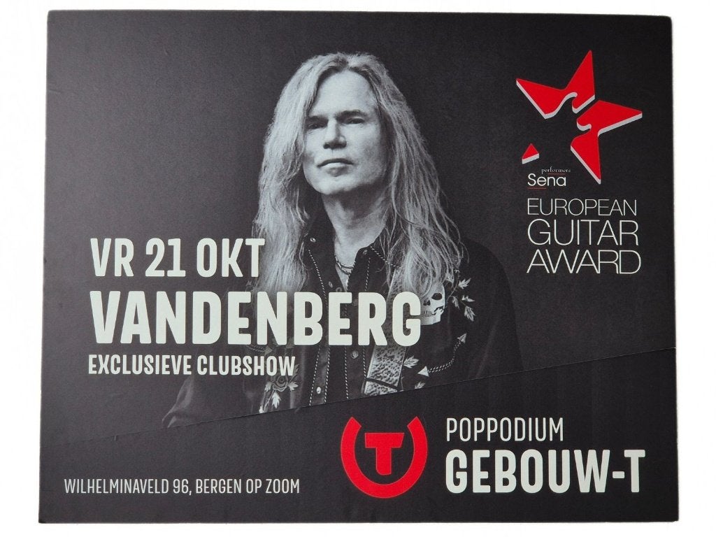 Poster Adrian Vandenberg - op foamboard, Ophalen, Gebruikt, Deurposter of groter, Rechthoekig Liggend