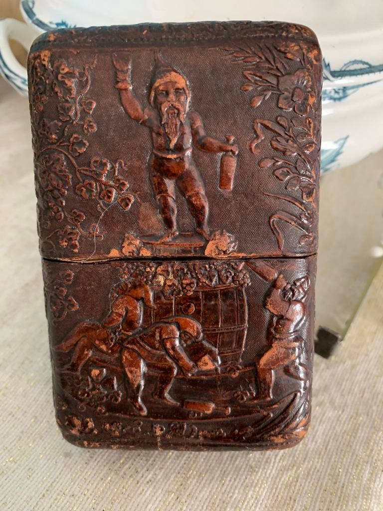 Antiek Reisbestek in Sprookjesachtig Leren Etui, Ophalen of Verzenden