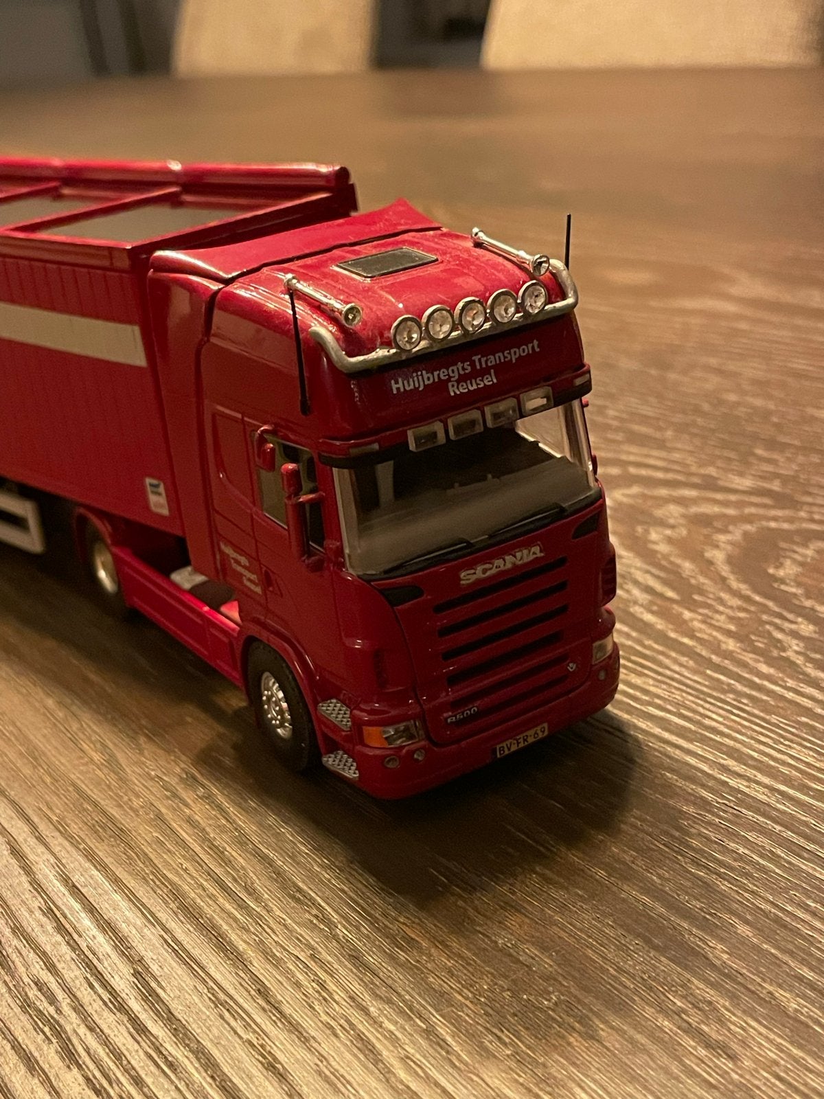 Tekno Scania R500 Huijbregts Transport Reusel modeltruck, Overige merken, 1:32 tot 1:50, Ophalen of Verzenden, Zo goed als nieuw
