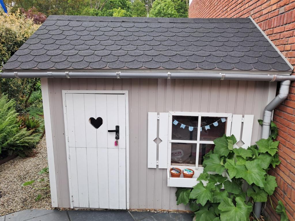 Houten speelhuis speelhuisje, Ophalen, Gebruikt, Hout