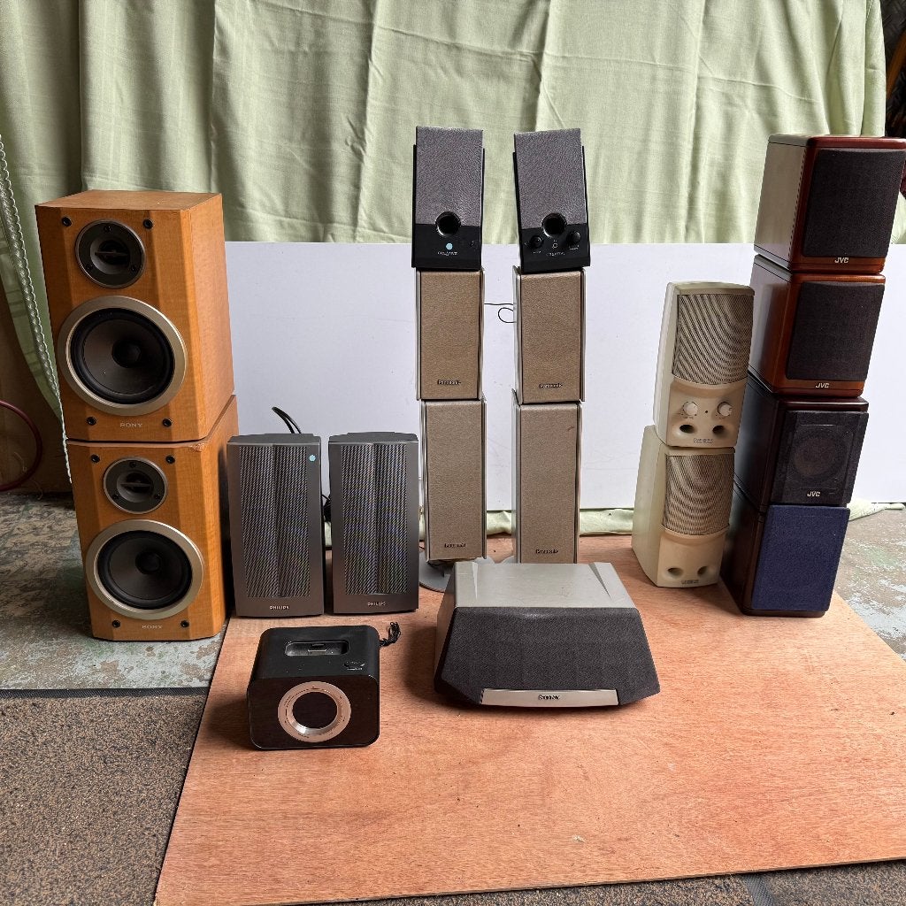 Partij luidsprekers / speakers Sony Philips JVC Panasonic, Gebruikt, Speakerset, Minder dan 60 watt, Ophalen