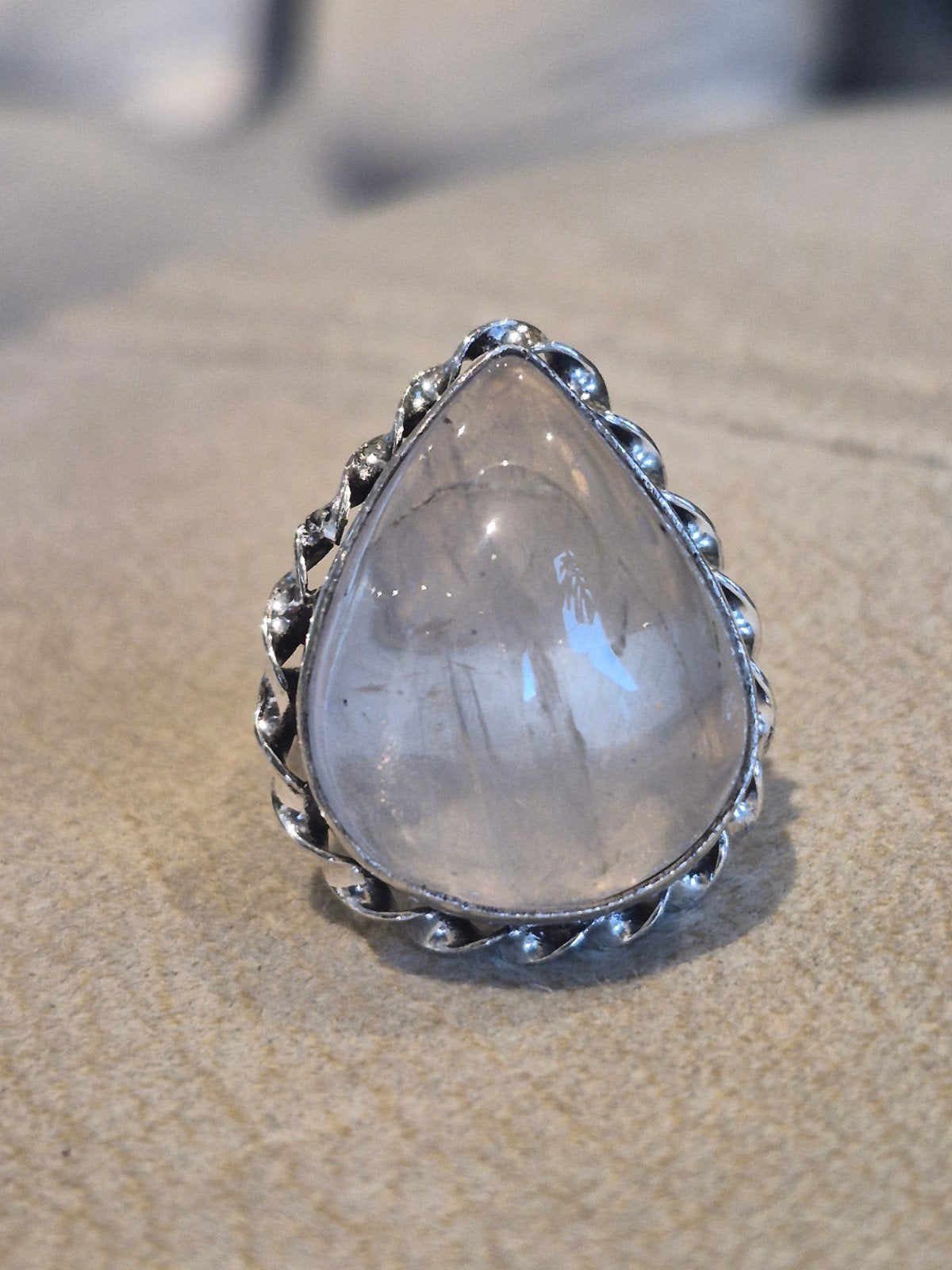 Nieuwe Zilveren 925 Ring met Rozenkwarts  Maat 17, Sieraden, Tassen en Uiterlijk, Ringen, Nieuw, Ophalen of Verzenden, 17 tot 18
