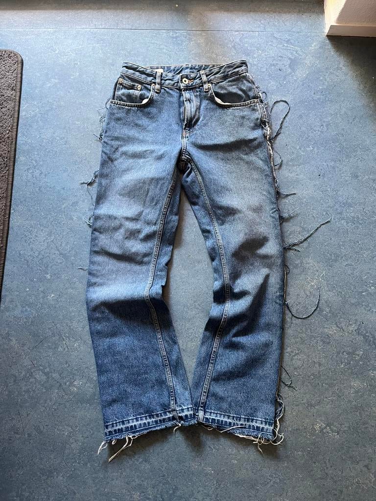 Zara flared broek, Ophalen of Verzenden, Zo goed als nieuw, Blauw, W32 (confectie 46) of kleiner