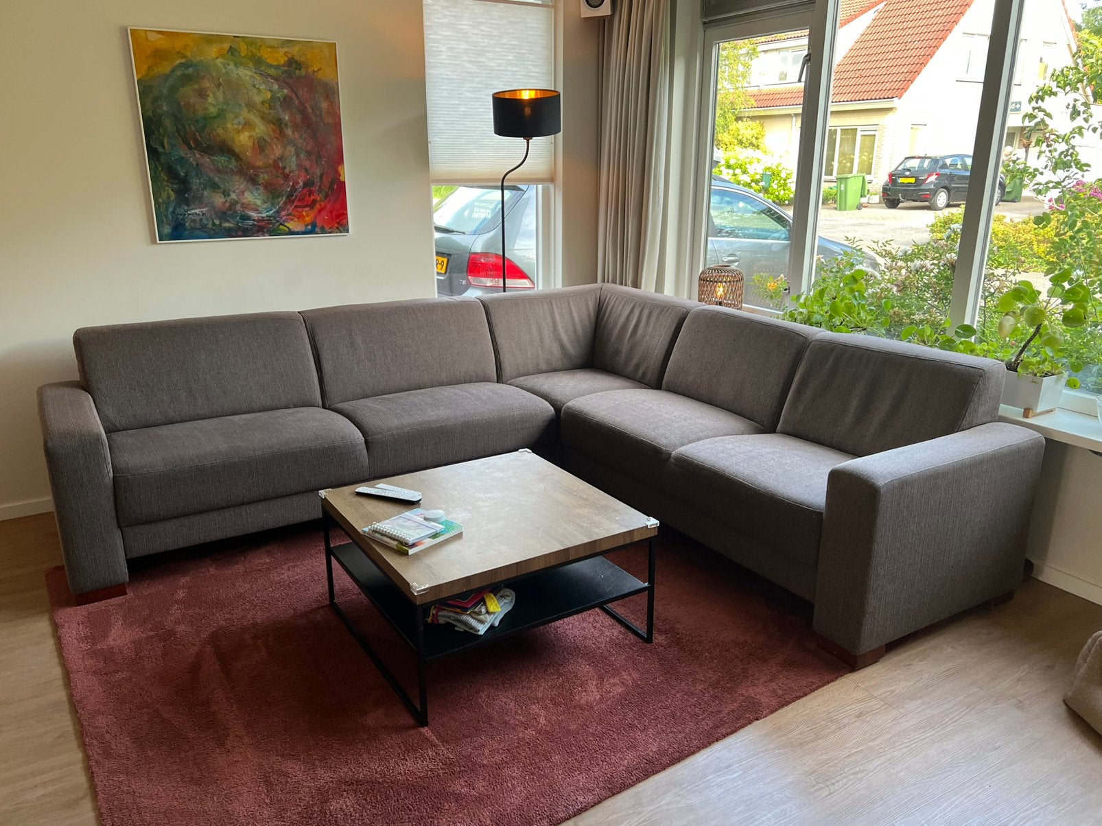 Gratis Hoekbank antraciet, Ophalen, Gebruikt, Stof