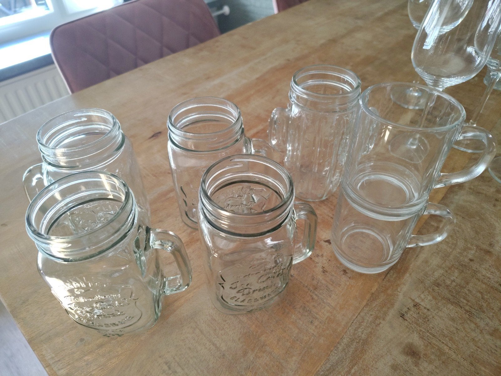 Gratis glazen!, Huis en Inrichting, Ophalen, Glas of Glazen, Gebruikt, Glas