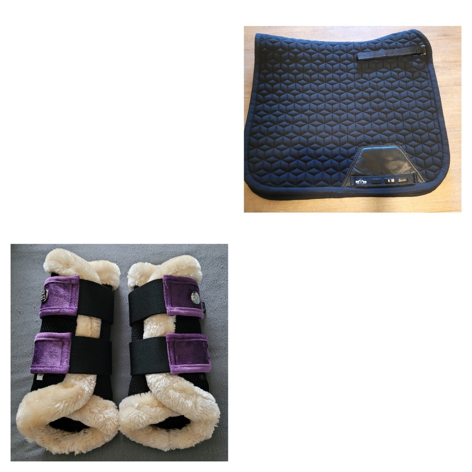 Zwart Hv Polo zadeldek dressuur / als set samen 50 euro, Ophalen of Verzenden, Zo goed als nieuw