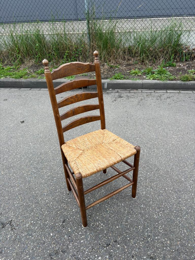 Stoel met rieten zitting 2x, Antiek en Kunst, Antiek | Meubels | Stoelen en Banken, Ophalen