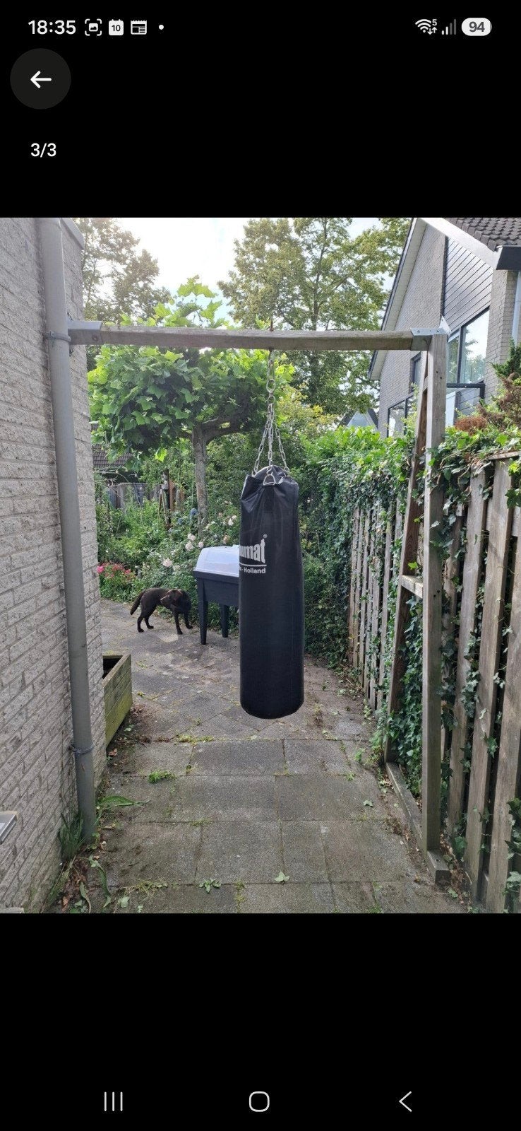 Bokszak  voor buiten sporten makkelijk op te bergen, Groter dan maat XL, Ophalen, Gebruikt