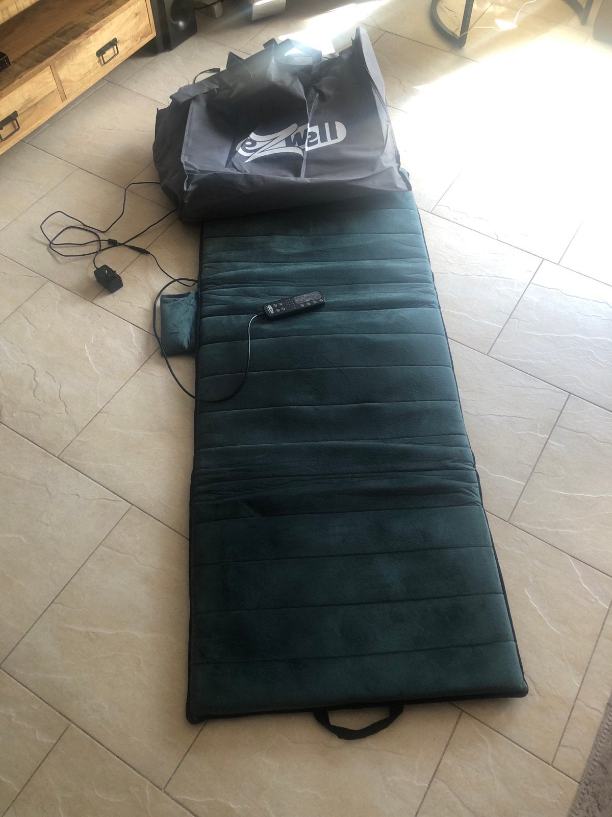 E-Well massage matras met afstandsbediening, Sport en Fitness, Ophalen of Verzenden, Zo goed als nieuw, Massagestoel of Kussen