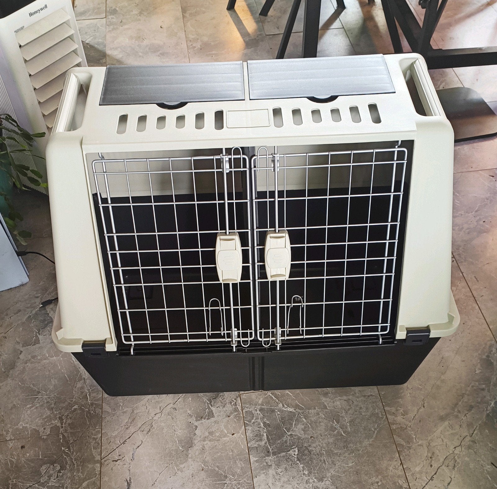 honden transport bench dubbel-deurs, met tussenschot, Ophalen