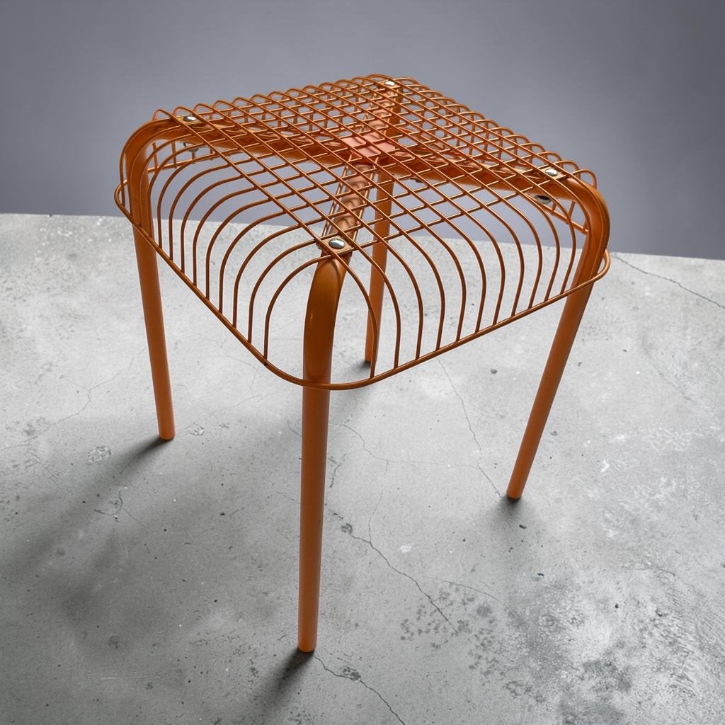 ikea västerön oranje design kruk, Ophalen of Verzenden, Gebruikt, Staal