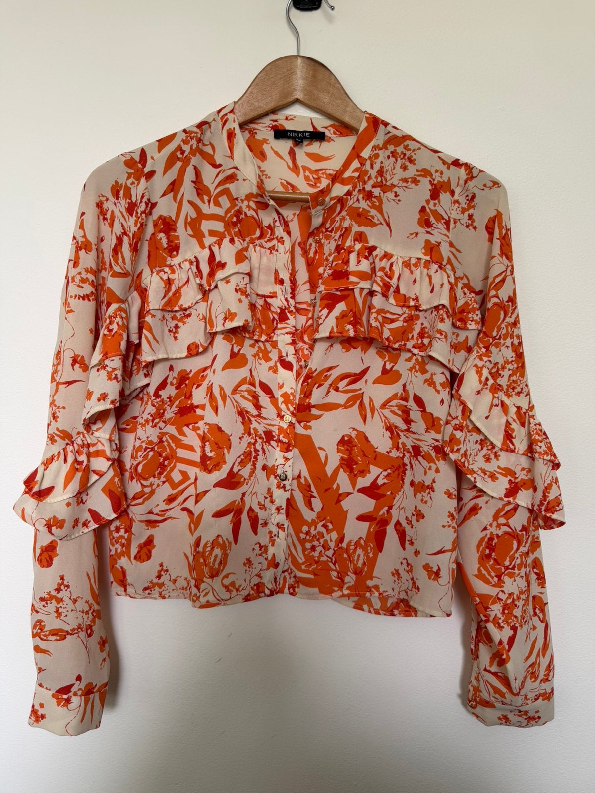 Blouse Nikkie, Ophalen of Verzenden, Zo goed als nieuw, Maat 34 (XS) of kleiner, Oranje