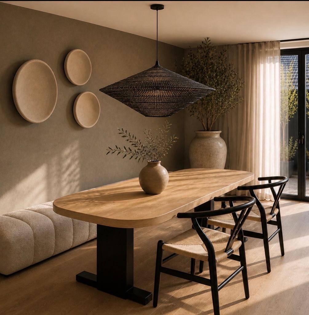Zwarte metalen hanglamp - Modern en sfeervol, Ophalen, Zo goed als nieuw, Overige materialen